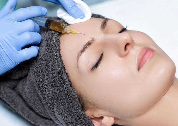 Injection of fillers into the skin around the eyes in order to rejuvenate